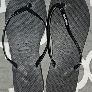 Havaianas Slim Black Flip Flops